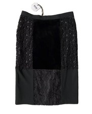 Jupe en velours et dentelle