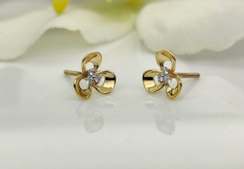 14k massif floral - or,