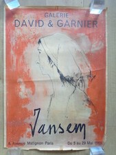 AFFICHE ANCIENNE Exposition JEAN JANSEM 1965 MOURLOT Vintage poster Art