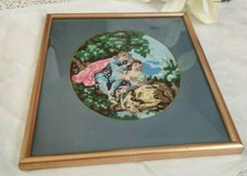 Cadre tapisserie canevas vintage Cadre bois doré