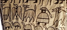 Authentique Tenture murale de Korhogo. Origine Côte d'Ivoire 1970