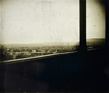 PARIS Vue aérienne prise depuis la Tour Eiffel Photo Plaque c1910 Vintage §n5