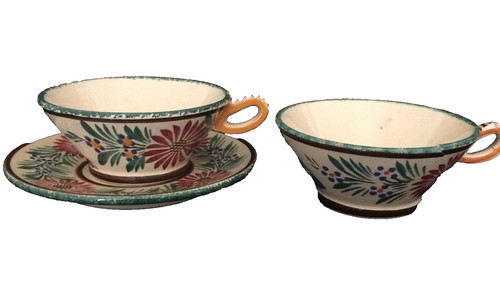 Tasses anciennes faïence hb - 2,