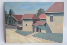 Tableau peinture Village