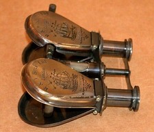 Jumelles anciennes vintage en laiton marine en verre espion nautique R.J. & Beck