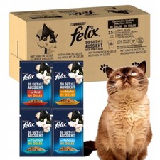 FELIX 120 x 85 g saveurs nourriture pour chat prébiotiques morue poulet thon