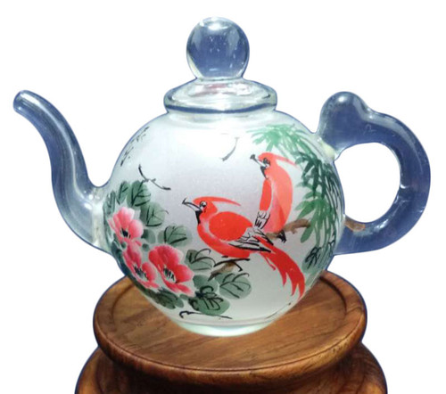 Handmade reverse painted glass