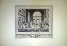 Gravure - COURONNEMENT DU BUSTE DE VOLTAIRE, CHARLES-ÉTIENNE GAUCHER