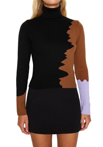 Pull col roulé femme - col,