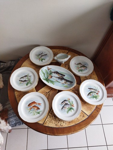 Service poisson porcelaine - à,