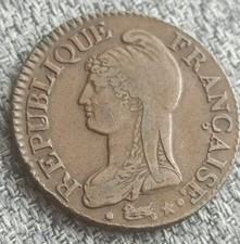 Cinq Centimes An 7/5 Coq/Corne