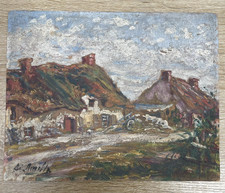 PAUL AMELIN PEINTURE HUILE S/BOIS PAYSAGES MONT ST MICHEL