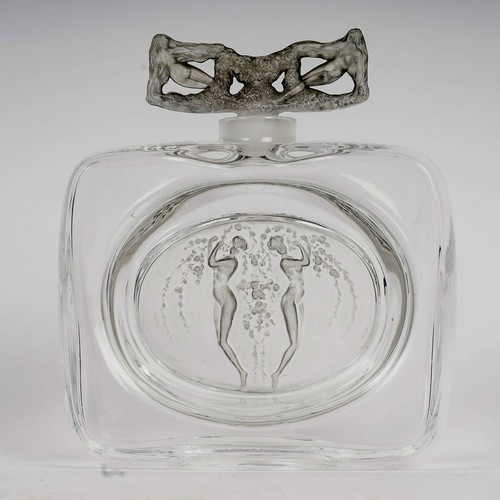 Flacon deux figurines verre - deux,