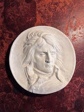 Profil de Napoléon - Tête - Bas relief en plâtre - Moulage - Buste - Médaillon