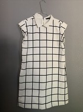 Robe À Carreaux Col Claudine Zara TS