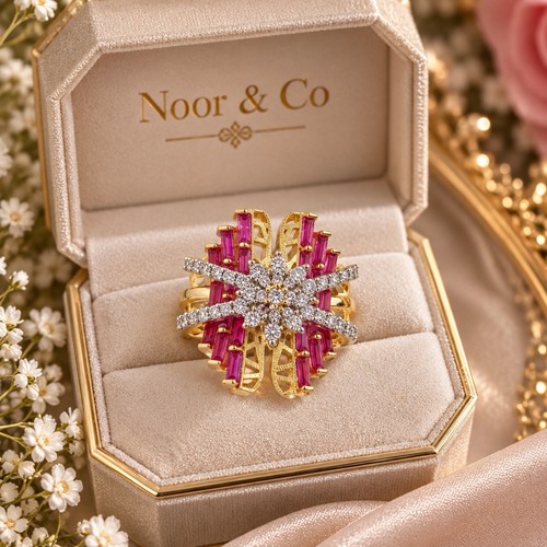 Fuchsia pink baguette - fuchsia,