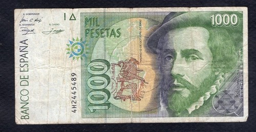 Espagne 1000 pesetas 1992 etat - espagne,