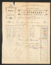 LODEVE (34) CHIFFONS en gros "E. GAVALDA / J. HUGONARD Succ" en 1904