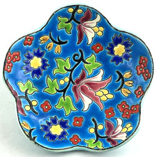 COUPELLE Ancienne Faïence Craquelée EMAUX DE LONGWY bordeaux/sevres/primavera...