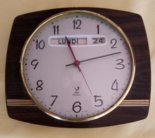 PENDULE MURALE vintage JAZ transistor  avec dateur fonctionne