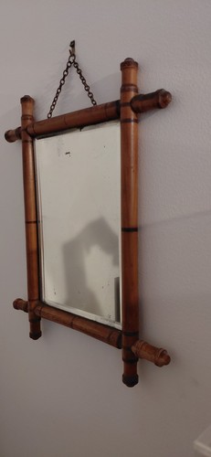 Authentique miroir glace bois - glace,