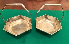 A pair of art deco silver bonbonnieres by Walker & Hall  1921