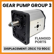 Hydraulique Pompe de Vitesse, Groupe 3, Sortie à Bride Coude Ports, 4 Boulons Eu