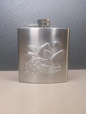 Flasque métal 6 oz motif canard en vol chasse nature vintage collection