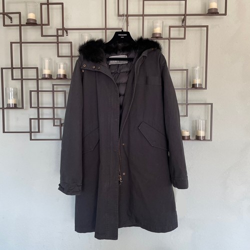 Yves salomon army black parka - salomon,