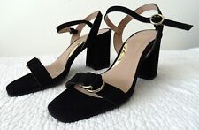 Sandales à talons en nubuck noir pointure 36 marque Zendra Basic