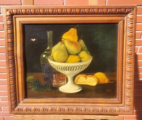 Tableau ancien signé coupe - tableau,