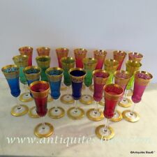 au choix flute à champagne colorée Cristal Saint Louis modèle Thistle Or signé