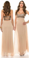 Robe bustier champagne à