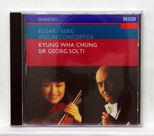KYUNG WHA CHUNG, GEORG SOLTI - ELGAR & BERG Violin concertos DECCA CD NM