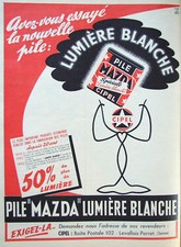 PUBLICITÉ PRESSE 1955 PILE