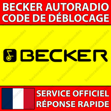 ✅BECKER RADIO CODE DE DÉBLOCAGE PIN BMW CHRYSLER FERRARI MERCEDES PORSCHE✅