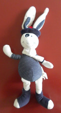 B2G / doudou lapin blanc bleu