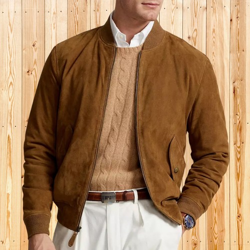 Leather junction veste bomber - leather,