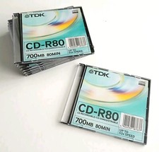 Lot de 10 CD-R TDK – 700 Mo