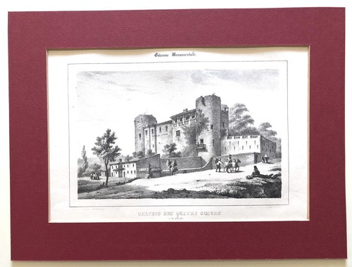 Gravure xixe chateau - xixe,
