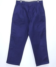 New French 60s Blue Indigo Cotton Twill Work Chore Peasant Pants BARBE BLEUE W36