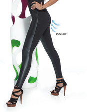 Legging matière noir - bi-matière,