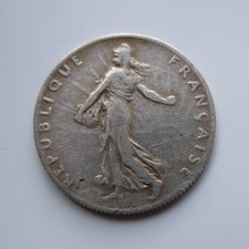 Monnaie 50 centimes semeuse argent 1911 - Peu courante - Bon état