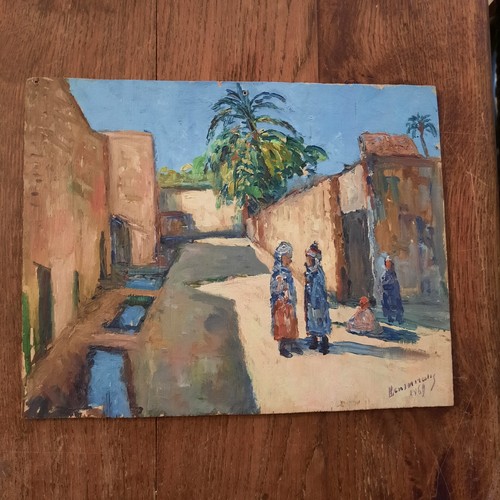 Huile sur bois - bois, tableau