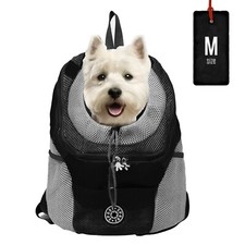 Sac de Transport Sac à Dos Bandoulière Respirant Porteur pour Chat Chien Noir