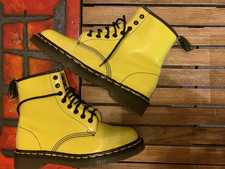 Doc Dr Martens Made in England  magnifiques  Boots 1460 Jaune Pointure 39  6UK