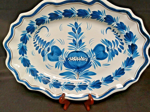 Quimper superbe plat ovale - hb,