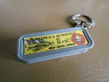Ancien porte cle Boîte Conserve Maquereaux Norvège no Sardines Années 60.
