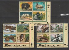 2001 ONU O. N. U. New York - Genève - Vienne - Faune 12 Valeurs MF73066