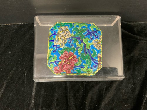 Longwy lidded box - lidded,